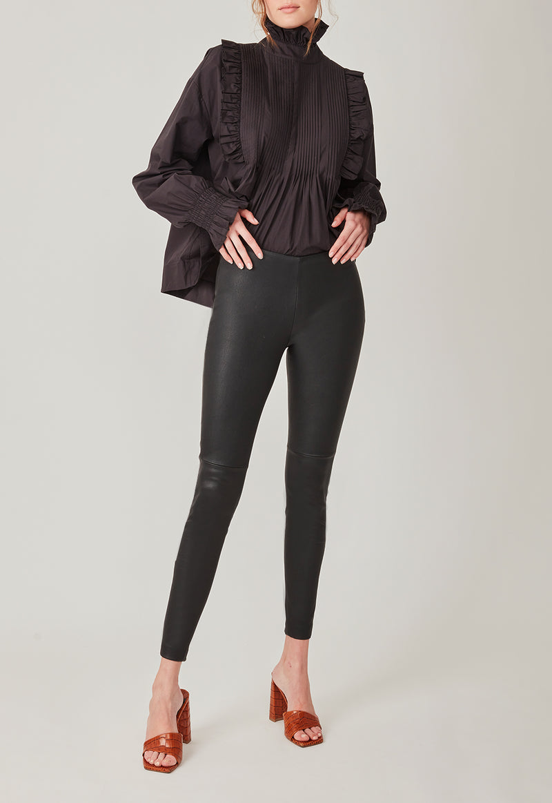 STRETCH LEATHER PANTS