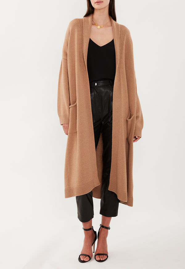 DEEP POCKETS CARDIGAN CAMEL 2023