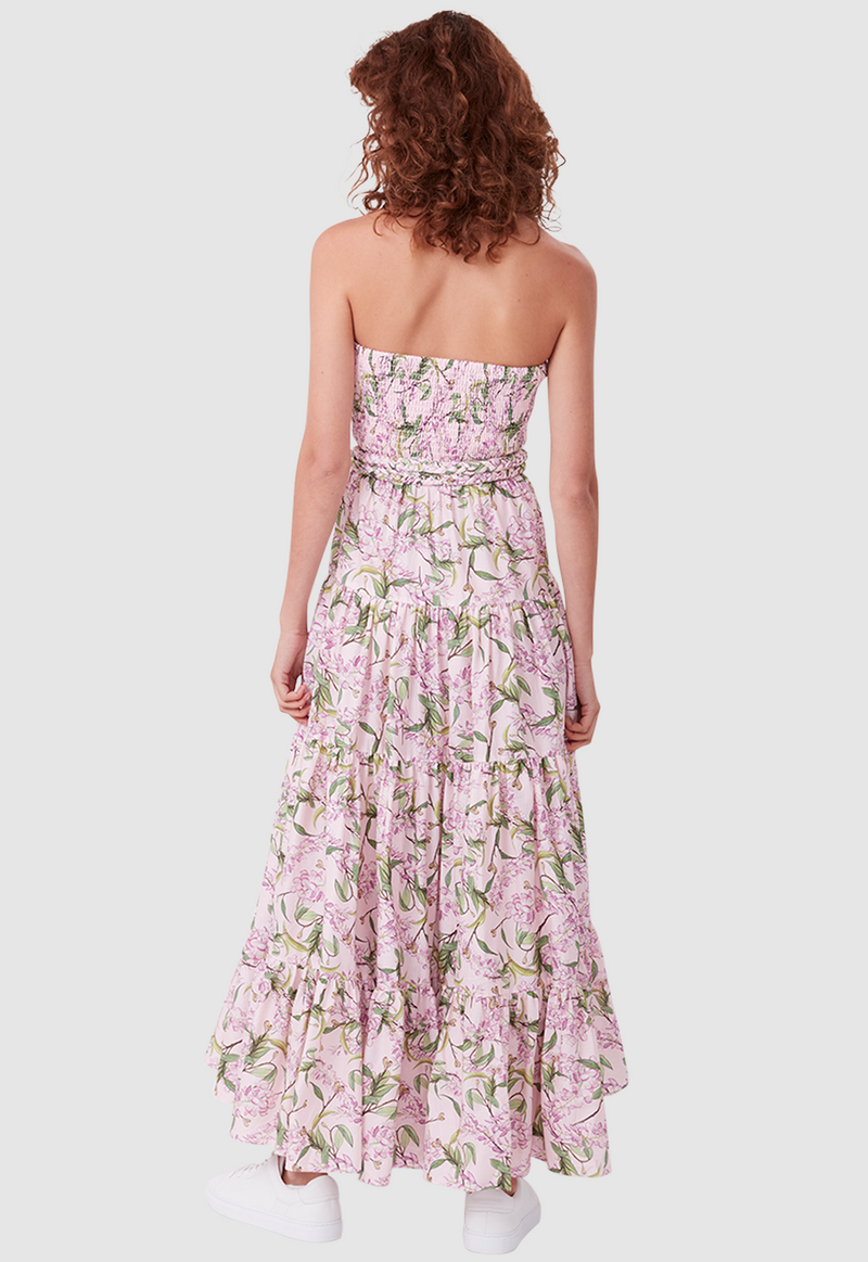 16TH BEACH DRESS WATERCOLOUR FLORAL PINK