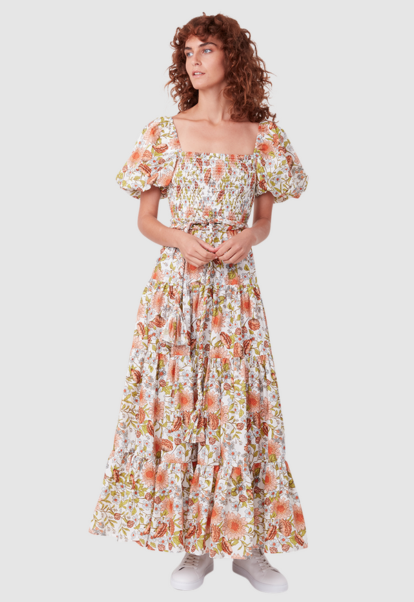 ALICE DRESS FLORAL PRINT WHITE