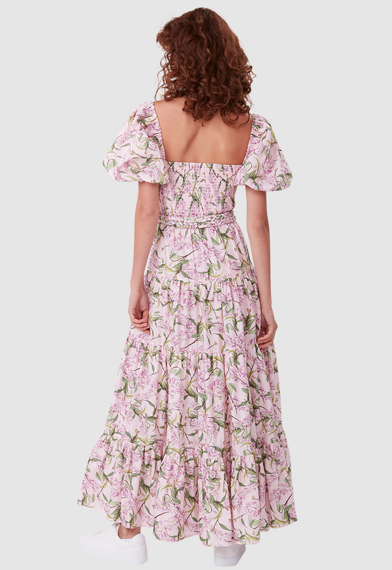 ALICE DRESS WATERCOLOUR FLORAL PINK