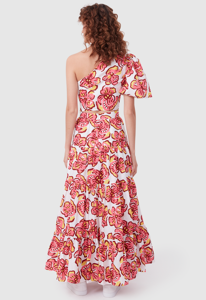 DAY TO NIGHT SKIRT BOLD FLORAL PINK