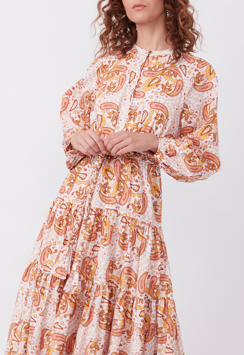 DAY TO NIGHT DRESS MUSTARD