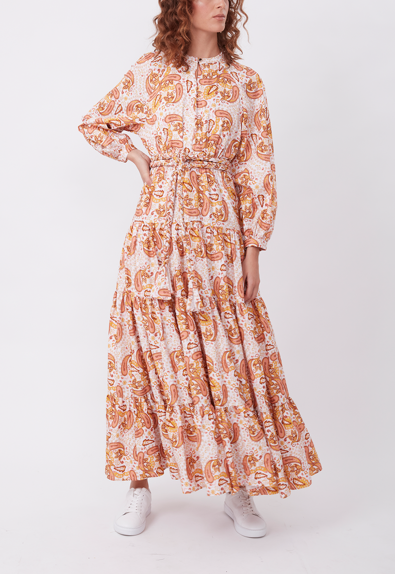DAY TO NIGHT DRESS MUSTARD