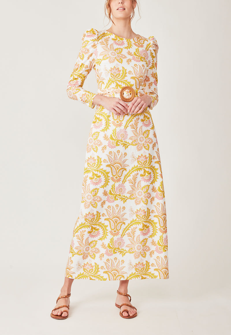 EDIE DRESS PINK YELLOW