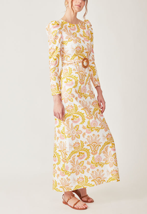 EDIE DRESS PINK YELLOW