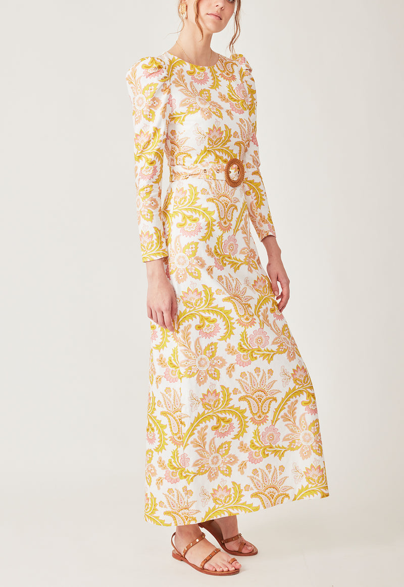 EDIE DRESS PINK YELLOW
