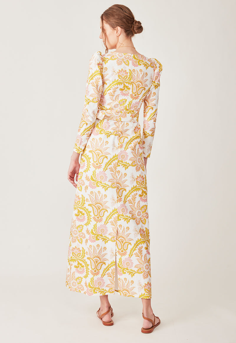 EDIE DRESS PINK YELLOW