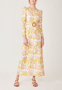 EDIE DRESS PINK YELLOW