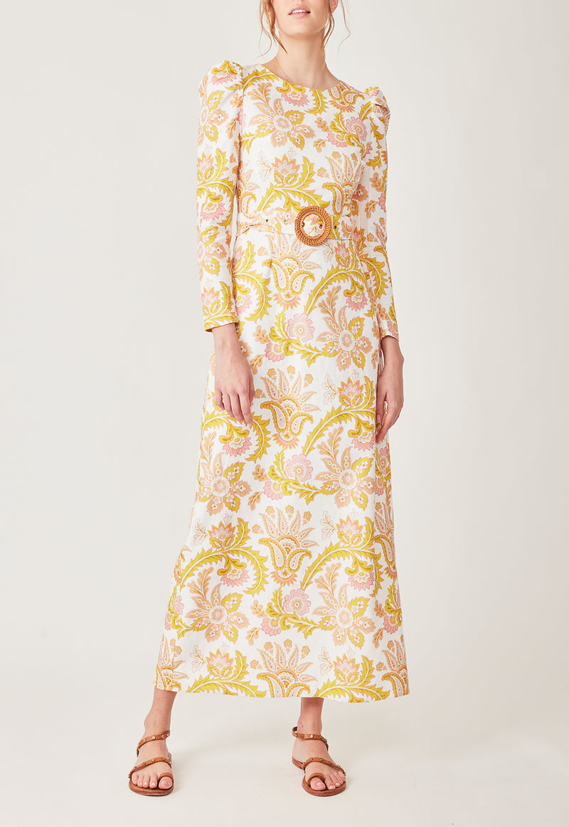 EDIE DRESS PINK YELLOW