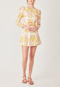 EDIE MINI DRESS PINK YELLOW