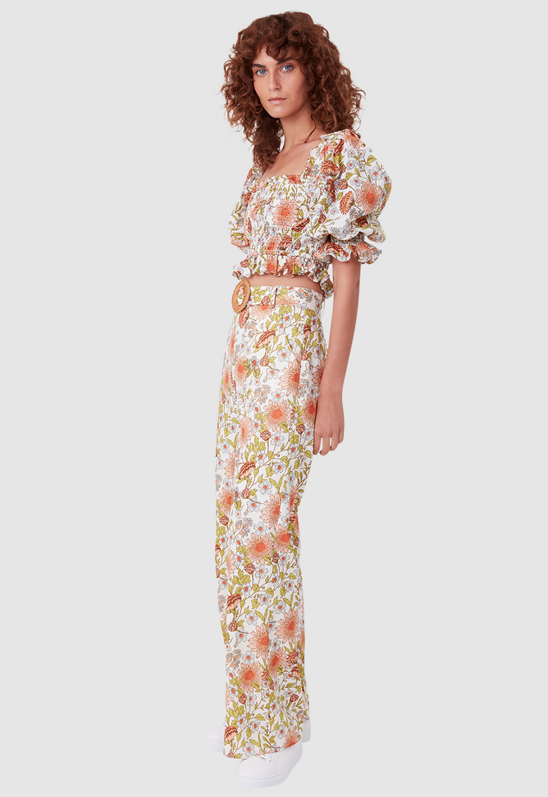 EDIE BLOUSE FLORAL PRINT WHITE