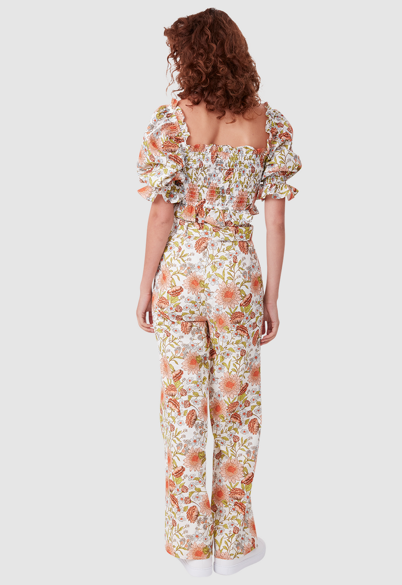EDIE BLOUSE FLORAL PRINT WHITE