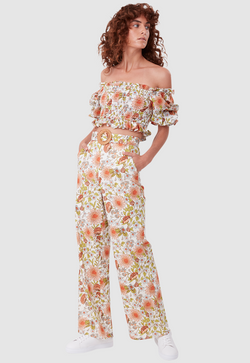 EDIE BLOUSE FLORAL PRINT WHITE