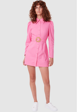 EDIE SHIRT DRESS AZALEA PINK