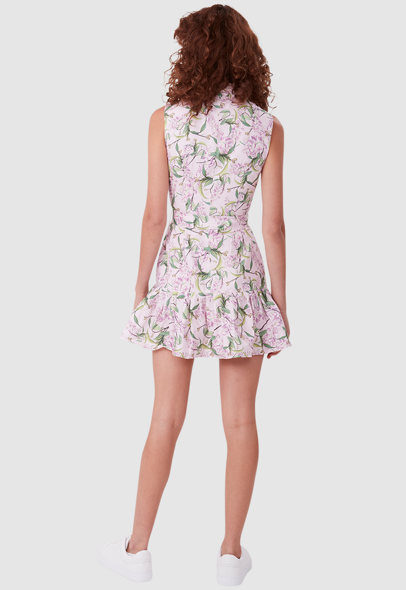 EDIE TENNIS DRESS WATERCOLOUR FLORAL PINK