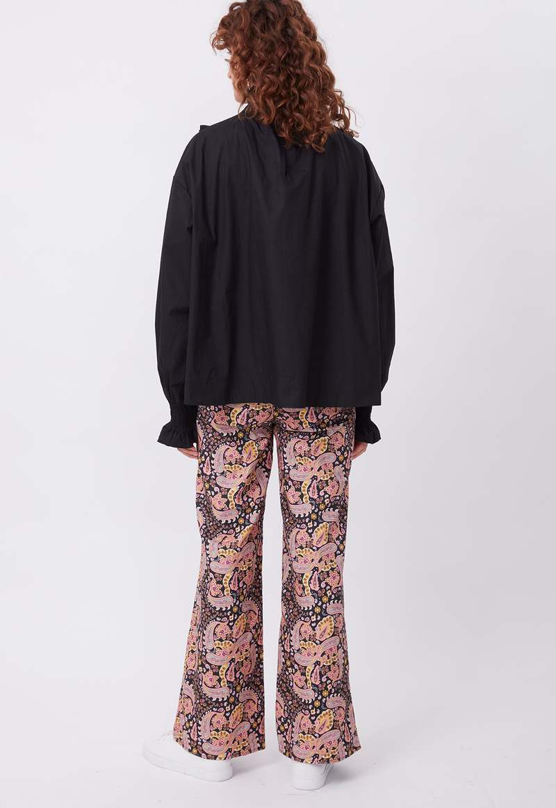 SOPHIA SMOCK BLOUSE BLACK