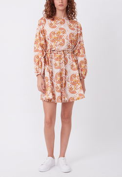 FLOAT AWAY MINI DRESS MUSTARD