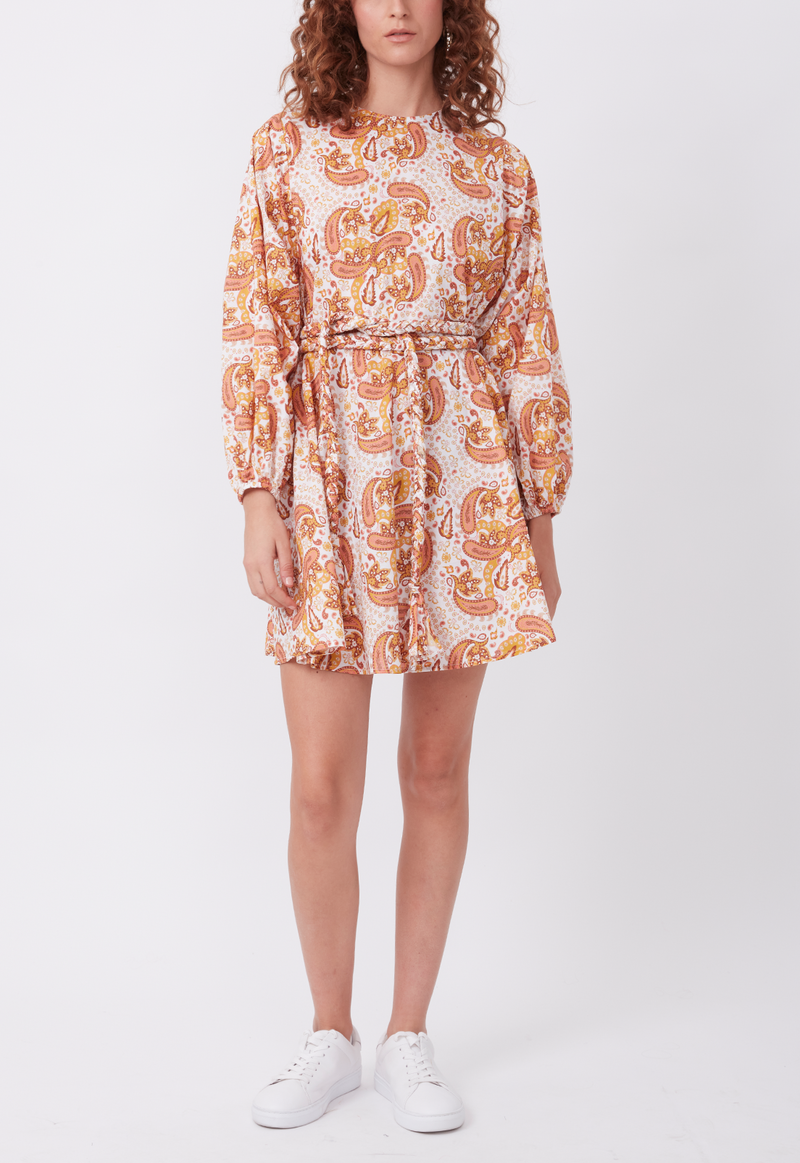 FLOAT AWAY MINI DRESS MUSTARD