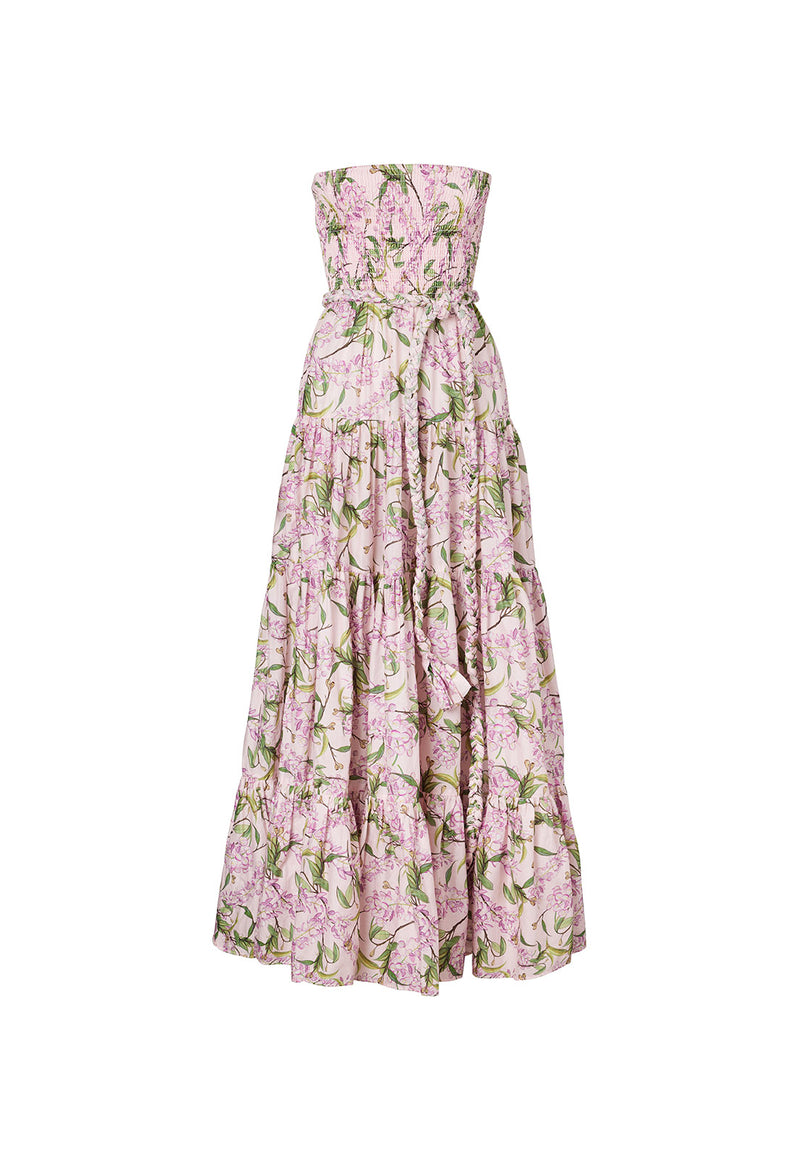 16TH BEACH DRESS WATERCOLOUR FLORAL PINK
