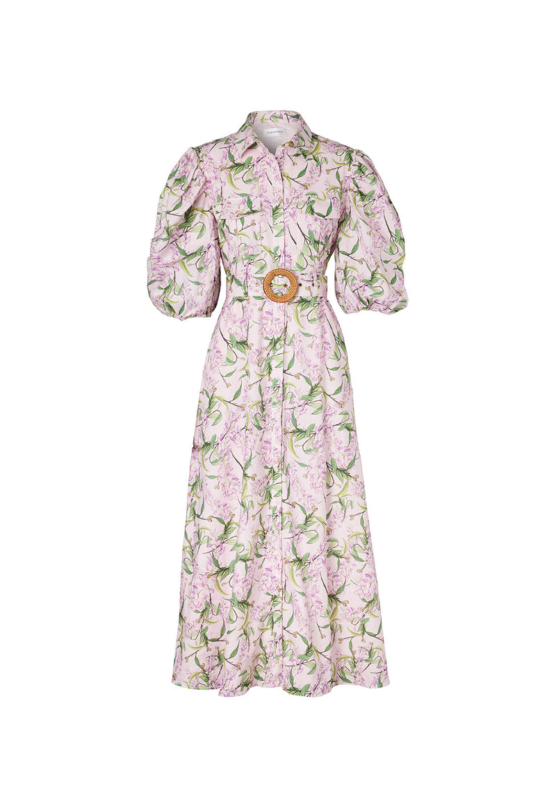 SUNDAY BEST DRESS WATERCOLOUR FLORAL PINK