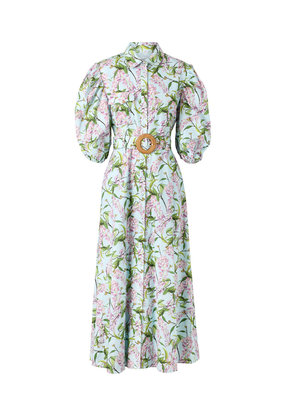 SUNDAY BEST DRESS WATERCOLOUR FLORAL AQUA TORANNCE
