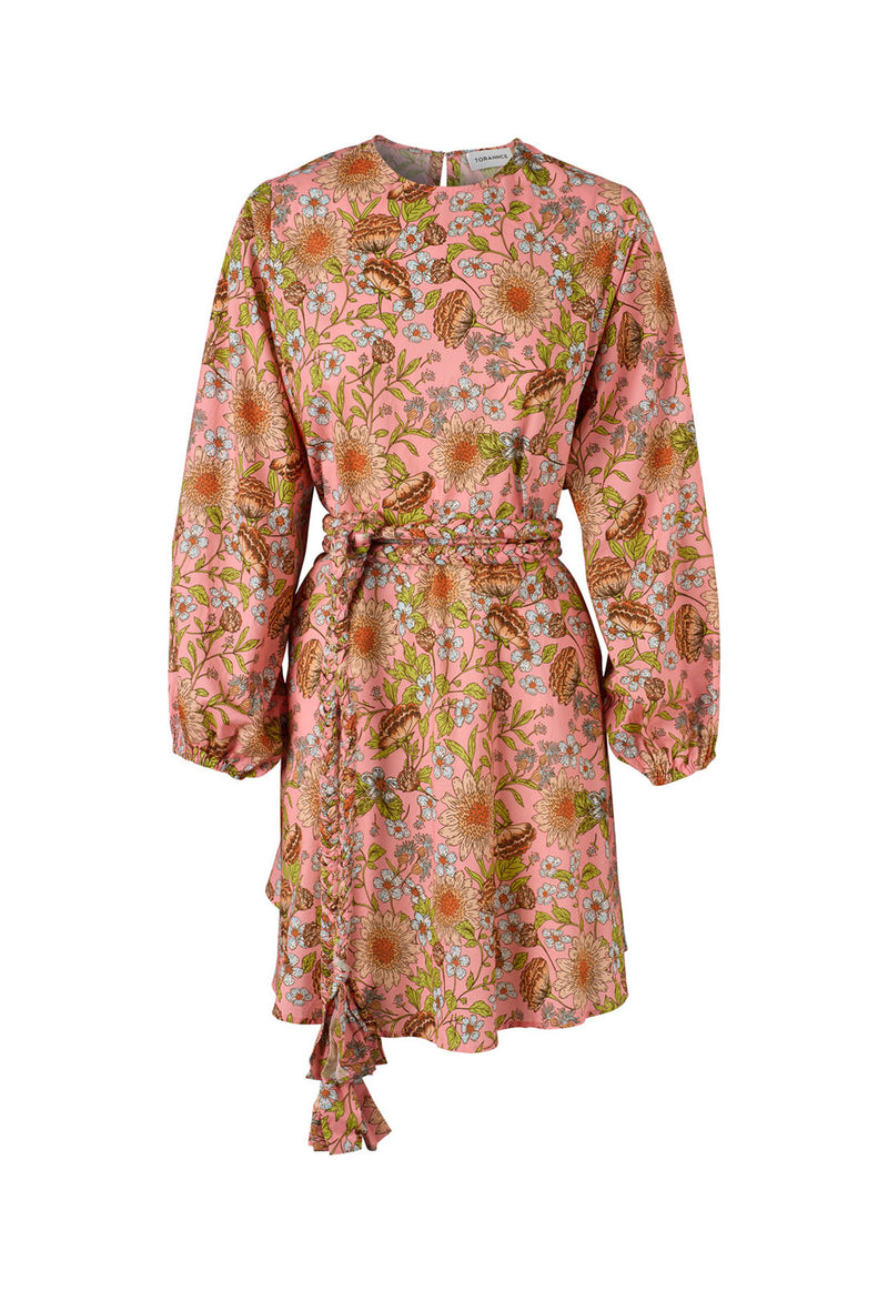 FLOAT AWAY SMOCK DRESS FLORAL PRINT PINK