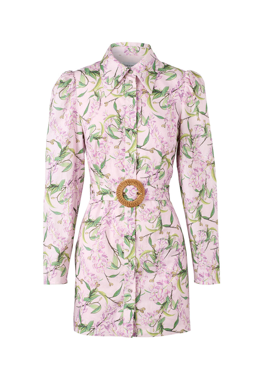 EDIE SHIRT DRESS WATERCOLOUR FLORAL PINK TORANNCE