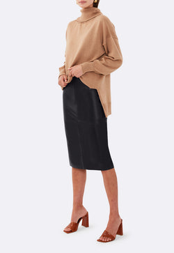 MID LENGTH PENCIL SKIRT BLACK