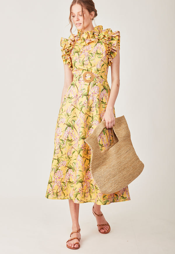 SEDGWICK DRESS FLORAL YELLOW