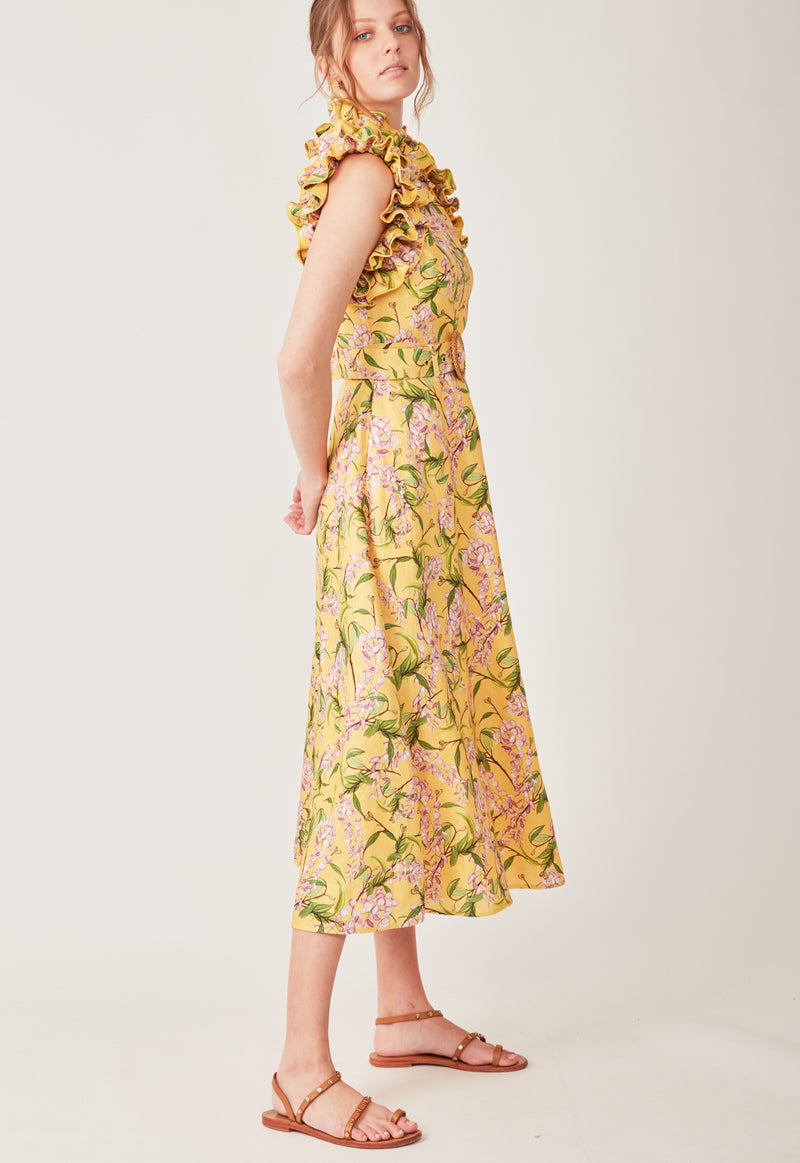 SEDGWICK DRESS FLORAL YELLOW