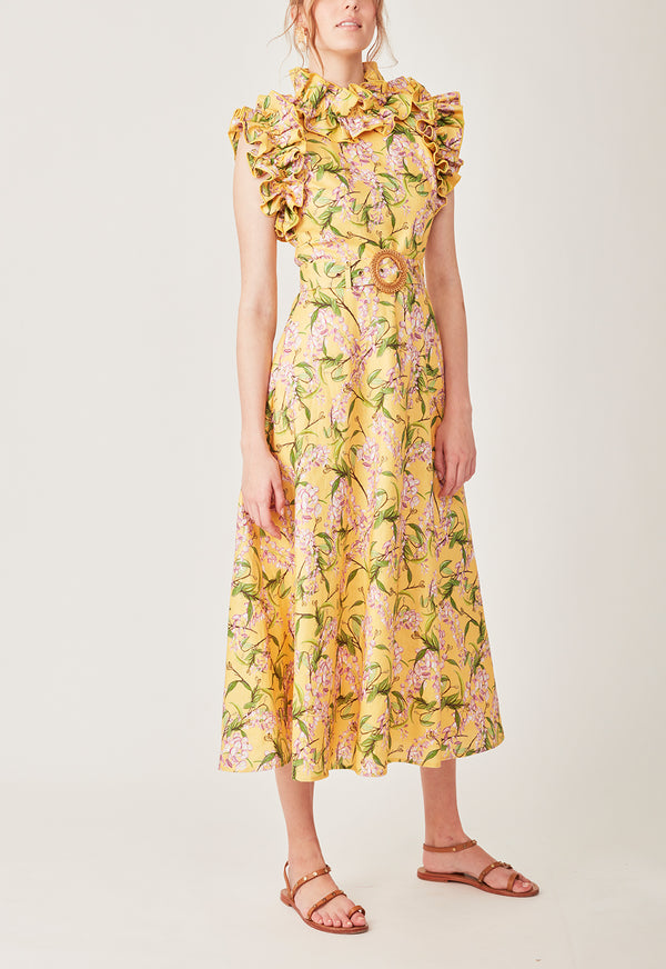 SEDGWICK DRESS FLORAL YELLOW