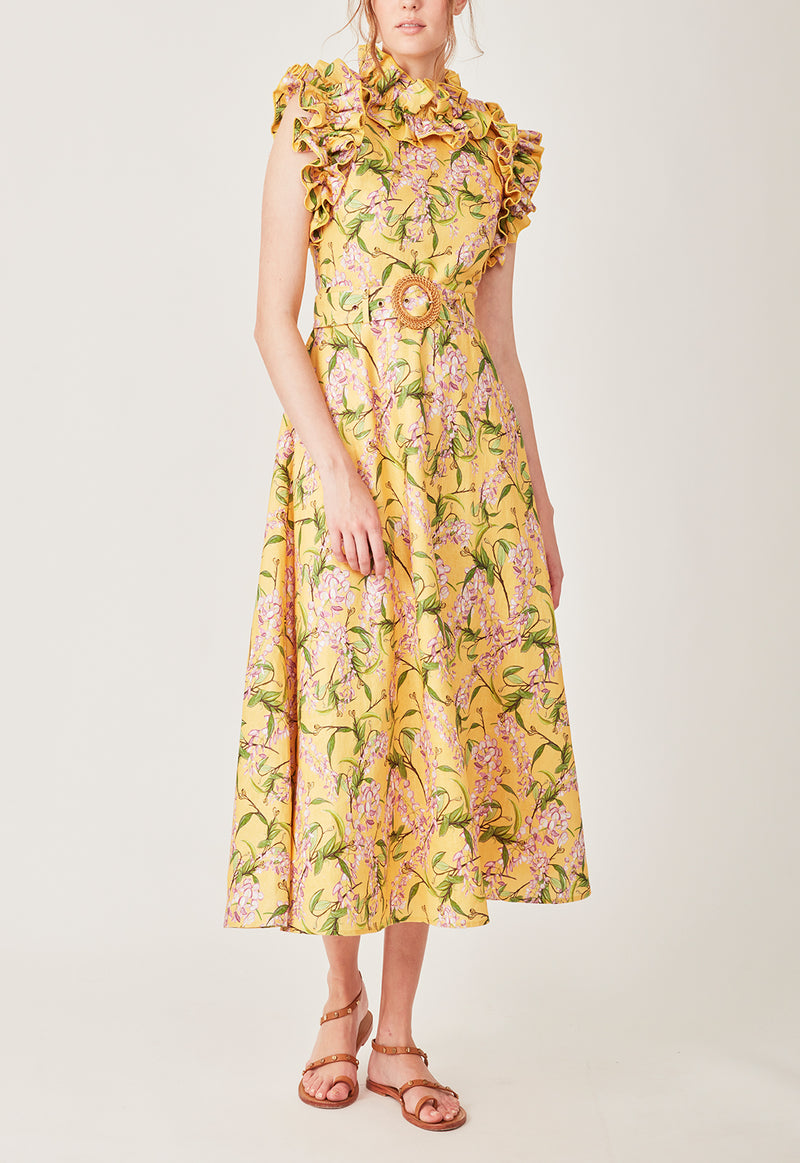 SEDGWICK DRESS FLORAL YELLOW