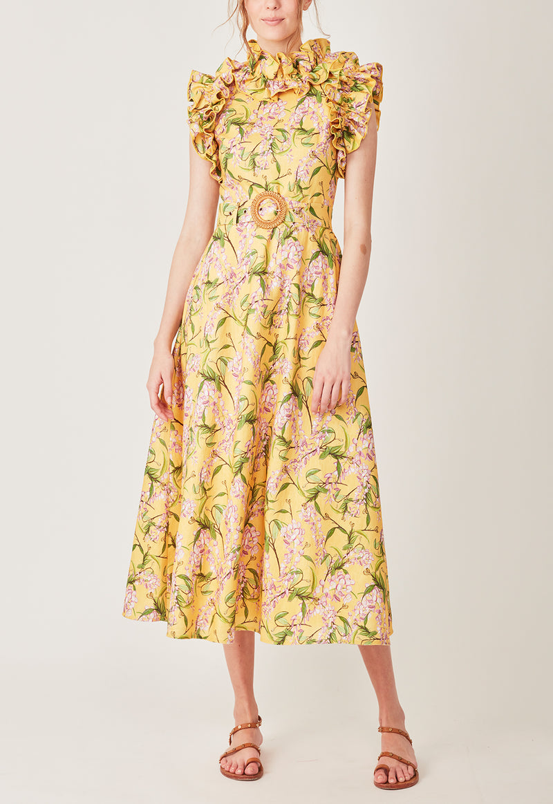 SEDGWICK DRESS FLORAL YELLOW