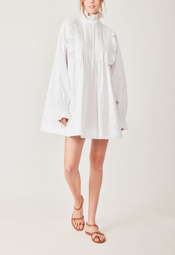 SOPHIA SMOCK DRESS WHITE
