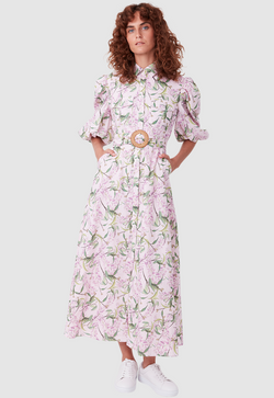 SUNDAY BEST DRESS WATERCOLOUR FLORAL PINK