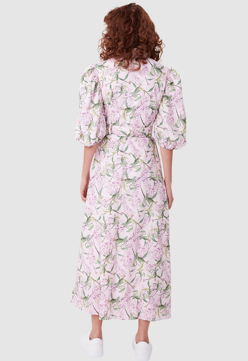 SUNDAY BEST DRESS WATERCOLOUR FLORAL PINK