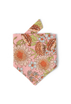 DOG BANDANA FLORAL PRINT PINK