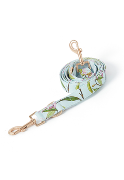 DOG LEAD WATERCOLOUR FLORAL AQUA