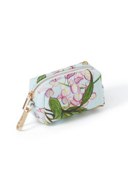 DOG WASTE BAG WATERCOLOUR FLORAL AQUA